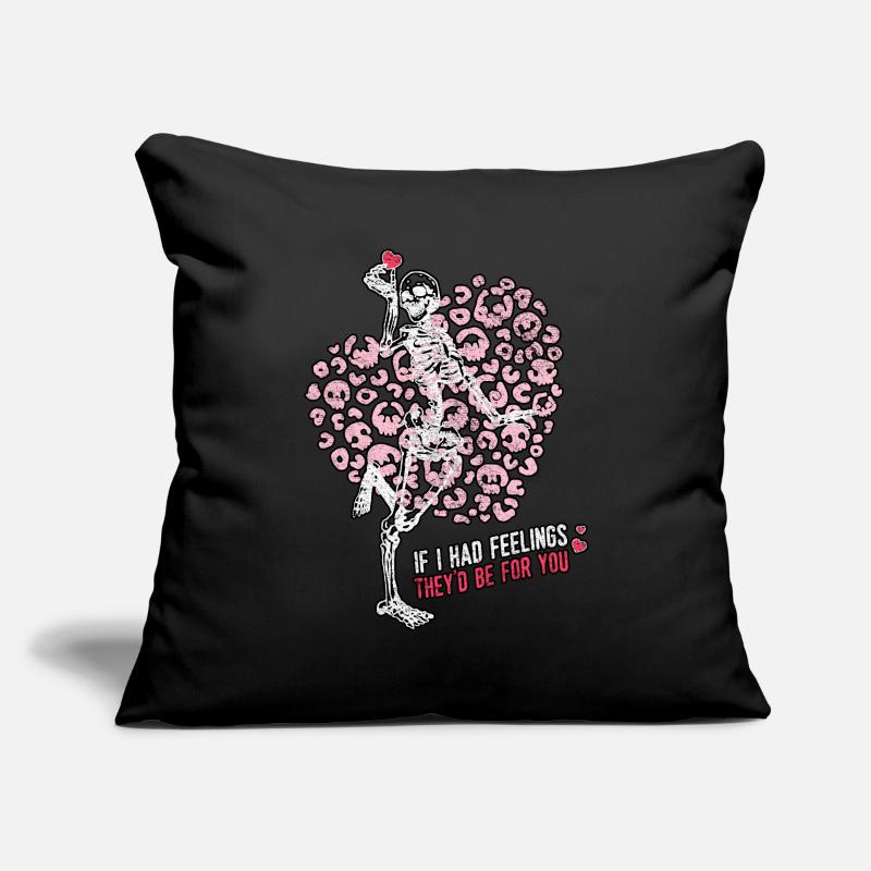 Si j’avais des sentiments, ils squeletteraient la Saint-Valentin Housse de coussin décorative 45 x 45 cm