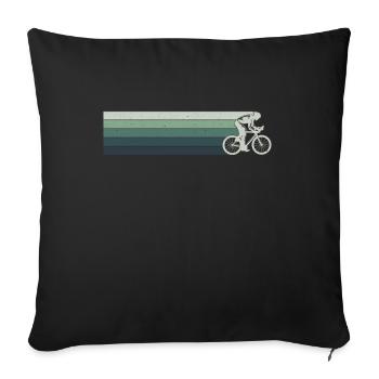 Retro Cyclist Cyclist Bike Bike eMTB - Sofa pillowcase 17,3'' x 17,3'' (45 x 45 cm) - black - Front