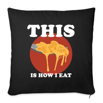 Macaroni and Cheese Mac And Cheese Gift - Sofa pillowcase 17,3'' x 17,3'' (45 x 45 cm) - black - Front