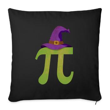 Pi Witch Hat - Pi Funny Math Halloween - Housse de coussin décorative 45 x 45 cm - noir - Devant