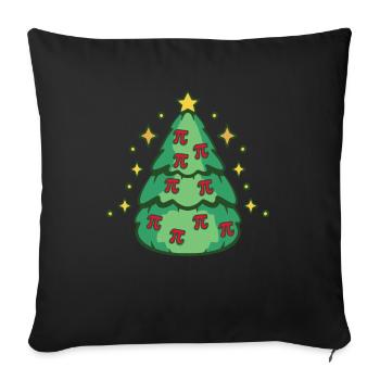 Arbre de Noël Pi’s - Math Pi Noël - Housse de coussin décorative 45 x 45 cm - noir - Devant
