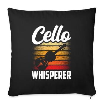 Cello Flüsterer Cellos Musiker Cellist - Sofakissenbezug 45 x 45 cm - Schwarz - Vorne