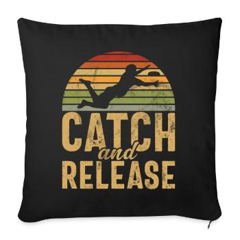 Lustiges Disc Golf & Ultimate Frisbee Spieler - Sofakissenbezug 45 x 45 cm - Schwarz - Vorne