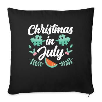 Weihnachten Im Juli Christmas In July Humor Santa - Sofa pillowcase 17,3'' x 17,3'' (45 x 45 cm) - black - Front