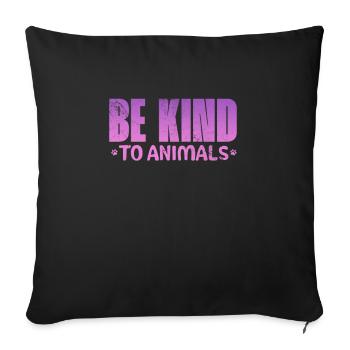 Animal Rescue Animal Rights Animal Love Pet Gift - Housse de coussin décorative 45 x 45 cm - noir - Devant