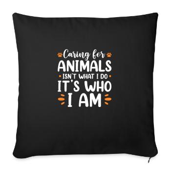 Animal Rescue - Sofa pillowcase 17,3'' x 17,3'' (45 x 45 cm) - black - Front