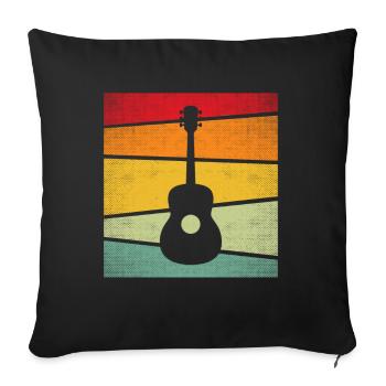 Guitar Retro - Sofa pillowcase 17,3'' x 17,3'' (45 x 45 cm) - black - Front