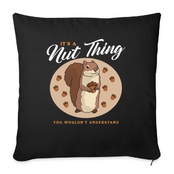 Cute Squirrel Grey Squirrel Squirrel Gift - Sofa pillowcase 17,3'' x 17,3'' (45 x 45 cm) - black - Front
