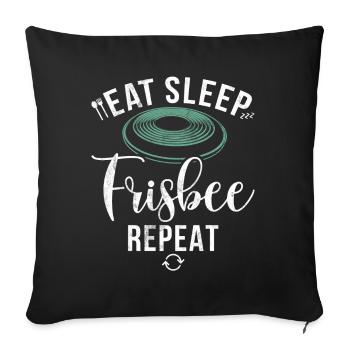 Ultimate Frisbee & Disc Golf Frisbee Design - Housse de coussin décorative 45 x 45 cm - noir - Devant