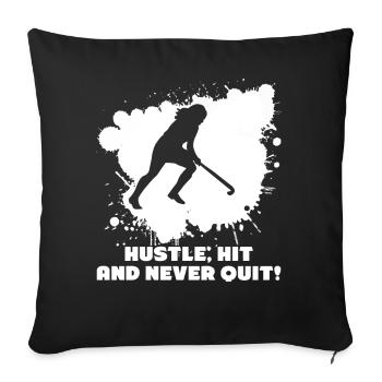 Joueurs de hockey sur gazon Hockey sur gazon - Housse de coussin décorative 45 x 45 cm - noir - Devant