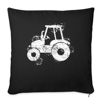 Tractor Tractor driver Tractor - Sofa pillowcase 17,3'' x 17,3'' (45 x 45 cm) - black - Front