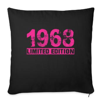 Limited Edition 1968 - Sofa pillowcase 17,3'' x 17,3'' (45 x 45 cm) - black - Front