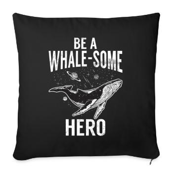 Killerwal Schwertwal Wale beobachten Orca Wal - Sofakissenbezug 45 x 45 cm - Schwarz - Vorne