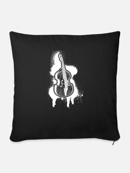 Kontrabass Kontrabassspieler Kontrabassist - Sofakissenbezug 45 x 45 cm - Schwarz