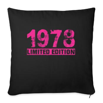 Limited Edition 1978 - Sofa pillowcase 17,3'' x 17,3'' (45 x 45 cm) - black - Front