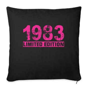 Limited Edition 1983 - Sofa pillowcase 17,3'' x 17,3'' (45 x 45 cm) - black - Front