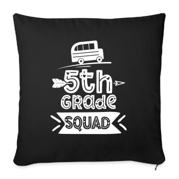 5 élèves de cinquième année de l’école d’équipe de classe - Housse de coussin décorative 45 x 45 cm - noir - Devant