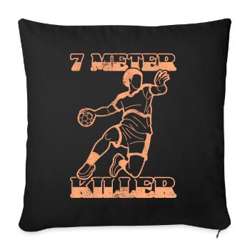 Équipe de handball, club, entraîneur, entraîneur, joueur - Housse de coussin décorative 45 x 45 cm - noir - Devant