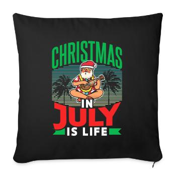Weihnachten im Juli Ist Leben Noël en juillet - Housse de coussin décorative 45 x 45 cm - noir - Devant