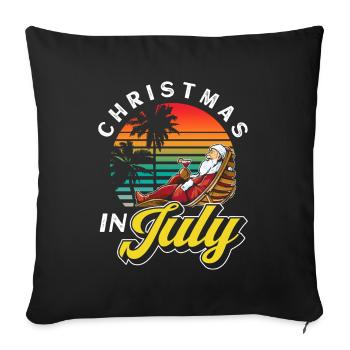 Weihnachten Im Juli Christmas In July Humor Santa - Sofa pillowcase 17,3'' x 17,3'' (45 x 45 cm) - black - Front