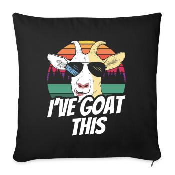 Ich Habe Das Im Griff I've Goat This Ziege Tier - Sofakissenbezug 45 x 45 cm - Schwarz - Vorne