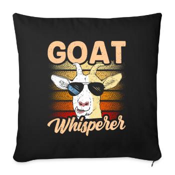 Goats Whisperer Goat Whisperer Animal Goat - Sofa pillowcase 17,3'' x 17,3'' (45 x 45 cm) - black - Front