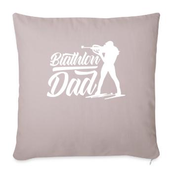 Biathlon Papa Biathlète Biathlète Sport Biathlons - Housse de coussin décorative 45 x 45 cm - taupe clair - Devant