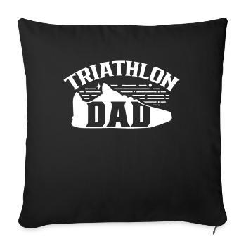 Triathlon Papa Triathlete Triathlons Triathlete - Sofa pillowcase 17,3'' x 17,3'' (45 x 45 cm) - black - Front
