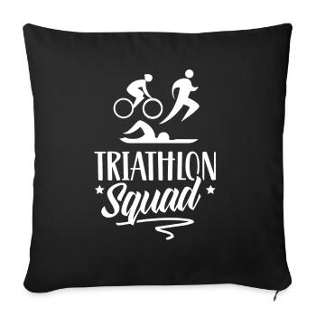 Triathlon Team Triathlons Triathlete Triathlete - Sofa pillowcase 17,3'' x 17,3'' (45 x 45 cm) - black - Front