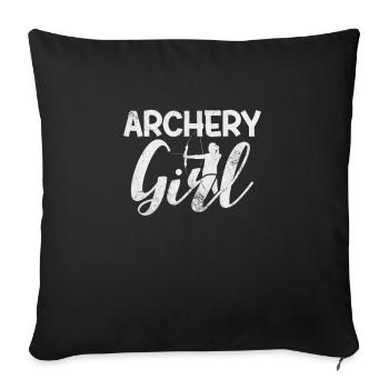 Archery Archer Archer Arrow Gift - Sofa pillowcase 17,3'' x 17,3'' (45 x 45 cm) - black - Front