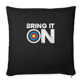Archery Archer Archer Arrow Gift - Sofa pillowcase 17,3'' x 17,3'' (45 x 45 cm) - black - Front