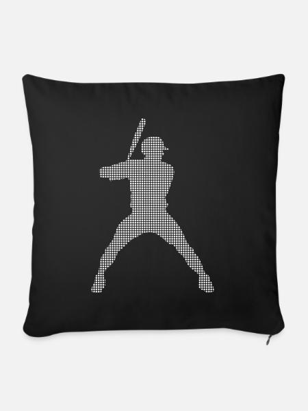 Baseball - Sofakissenbezug 45 x 45 cm - Schwarz