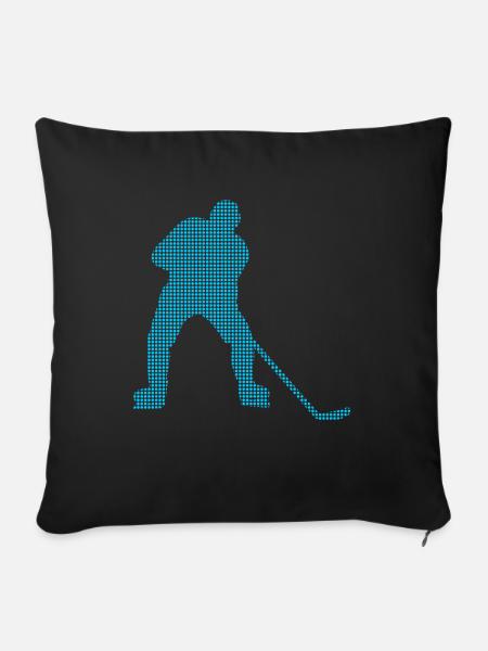 Eishockey - Sofakissenbezug 45 x 45 cm - Schwarz