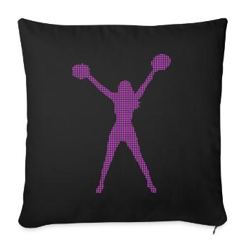 Cheerleading - Housse de coussin décorative 45 x 45 cm - noir - Devant
