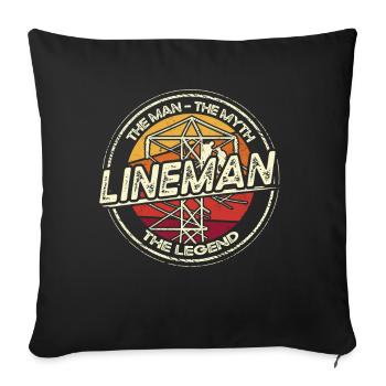 Lustiger Elektriker - Sofakissenbezug 45 x 45 cm - Schwarz - Vorne