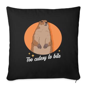 Marmots Mankai Munggen Groundhog Gift - Sofa pillowcase 17,3'' x 17,3'' (45 x 45 cm) - black - Front
