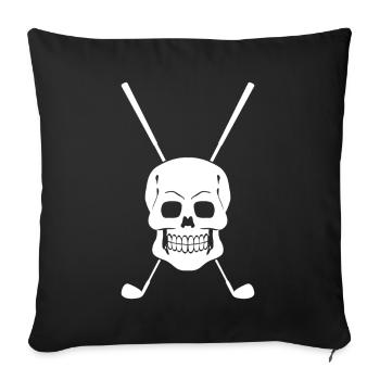Golf Skull Golf Club Golfer - Sofa pillowcase 17,3'' x 17,3'' (45 x 45 cm) - black - Front