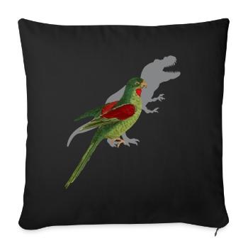 Parakeet Funny saying - Sofa pillowcase 17,3'' x 17,3'' (45 x 45 cm) - black - Front