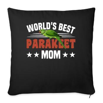The best parakeet mother in the world - Sofa pillowcase 17,3'' x 17,3'' (45 x 45 cm) - black - Front