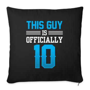 Ce gars a officiellement 18 dix-huit ans - Housse de coussin décorative 45 x 45 cm - noir - Devant