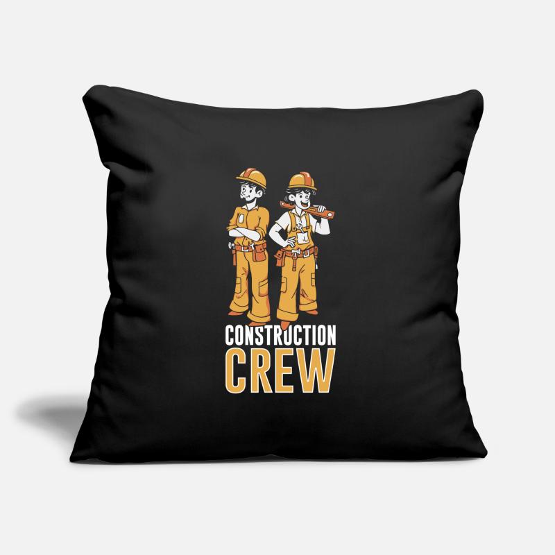 Construction Crew, Teamwork, Construction Site, Construction Construction Worker Sofa pillowcase 17,3'' x 17,3'' (45 x 45 cm)