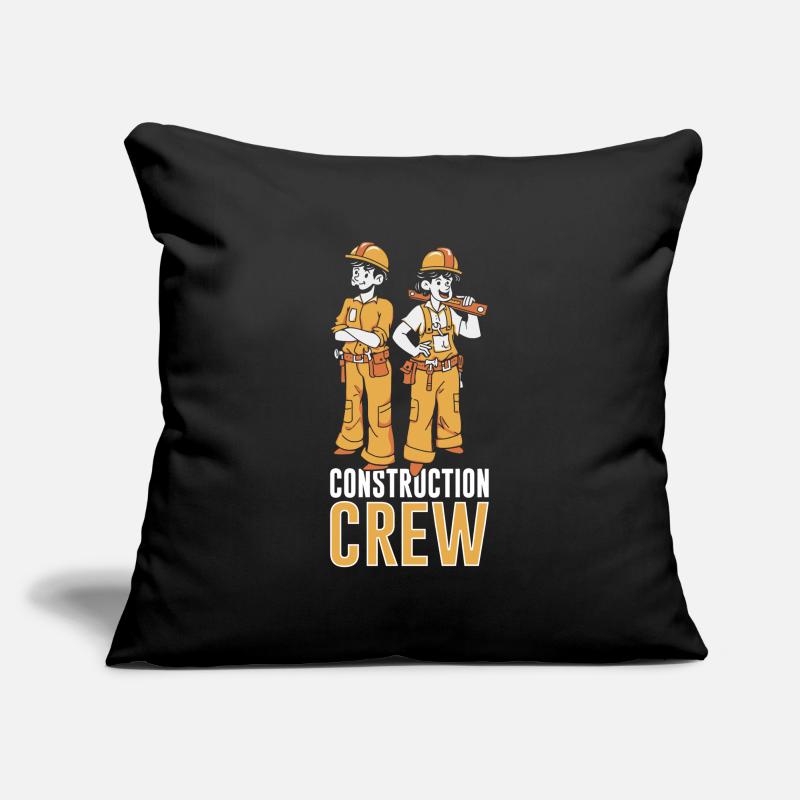 Construction Crew, Teamwork, Construction Site, Construction Construction Worker Sofa pillowcase 17,3'' x 17,3'' (45 x 45 cm)