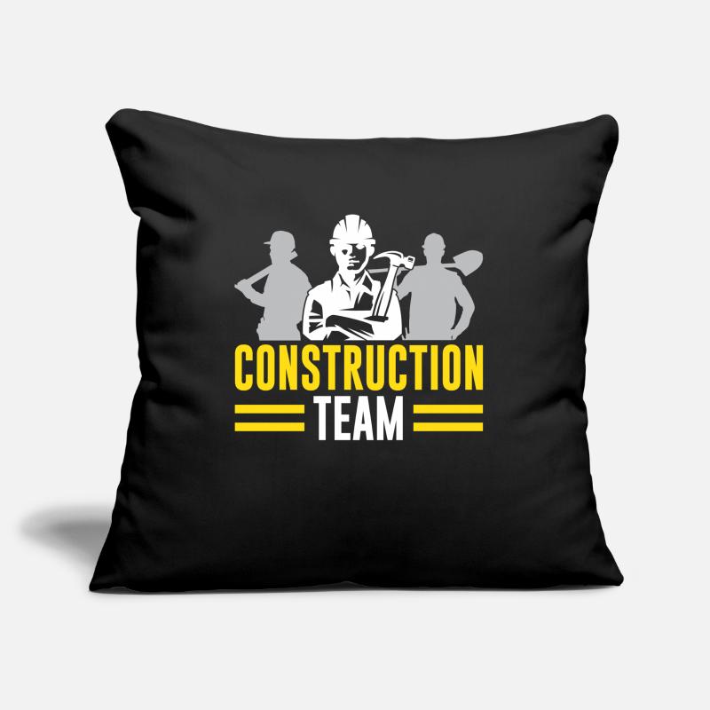 Construction Team Construction Site Teamwork Construction Workers Sofa pillowcase 17,3'' x 17,3'' (45 x 45 cm)