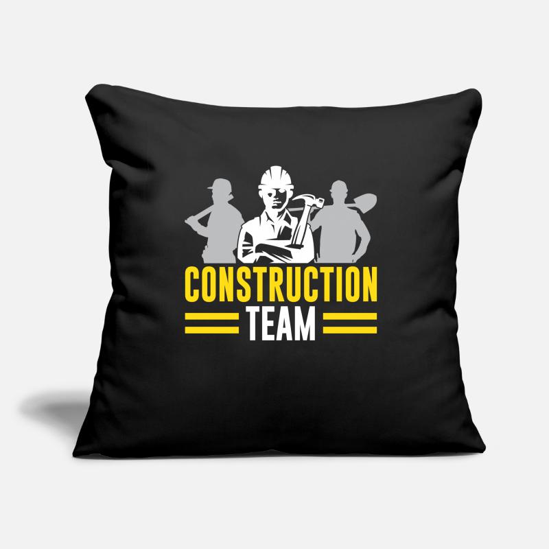 Construction Team Construction Site Teamwork Construction Workers Sofa pillowcase 17,3'' x 17,3'' (45 x 45 cm)