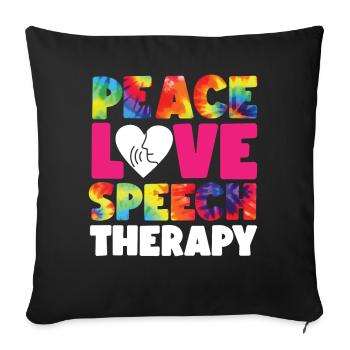 Assistant orthophoniste - Housse de coussin décorative 45 x 45 cm - noir - Devant