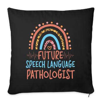 Speech Therapist Therapy Assistant - Sofakissenbezug 45 x 45 cm - Schwarz - Vorne