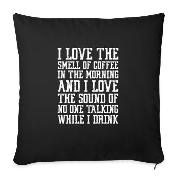 Coffee Caffeine Espresso Barista Gift - Sofa pillowcase 17,3'' x 17,3'' (45 x 45 cm) - black - Front