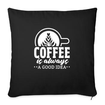 Coffee Caffeine Espresso Barista Gift - Sofa pillowcase 17,3'' x 17,3'' (45 x 45 cm) - black - Front