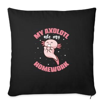 Axolotl - Housse de coussin décorative 45 x 45 cm - noir - Devant