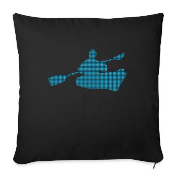 Canoeing - Sofa pillowcase 17,3'' x 17,3'' (45 x 45 cm) - black - Front